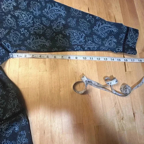 Michael Kors Navy Blue Paisley Print Blouse - Picture 10 of 11